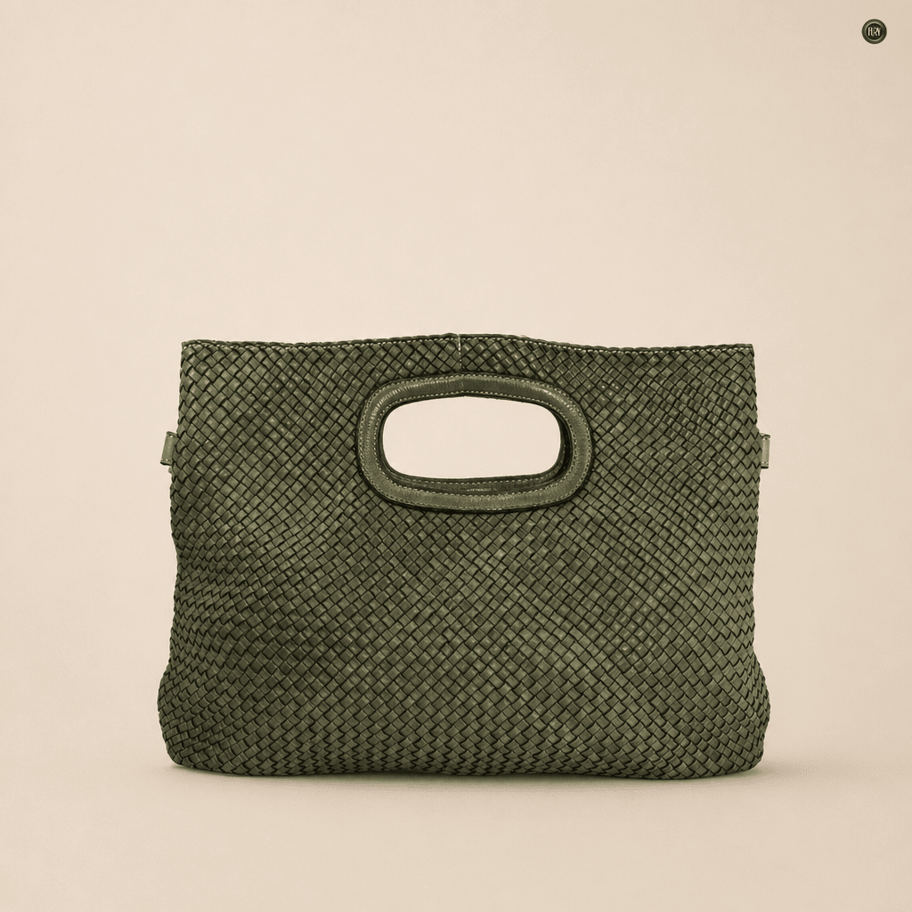 Borsa Artemisia in pelle intrecciata