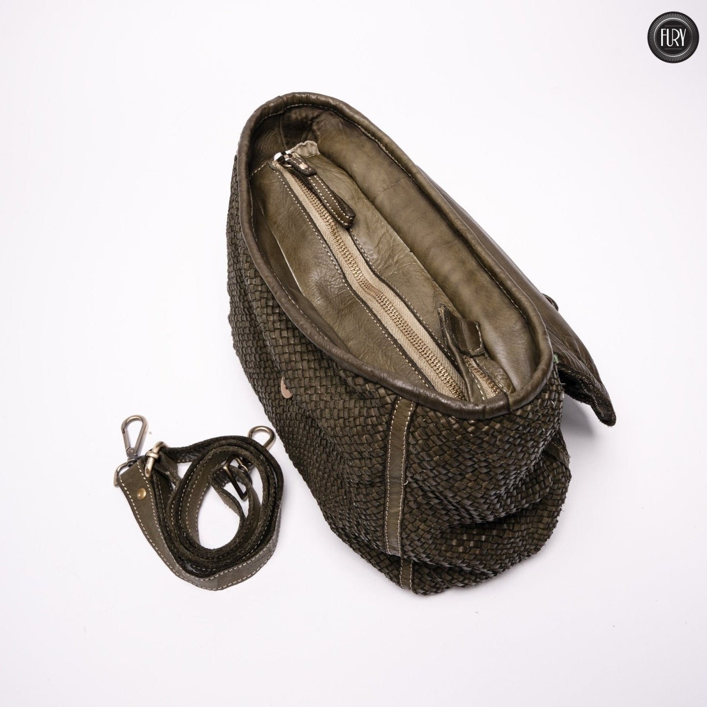 Borsa Camilla in pelle intrecciata