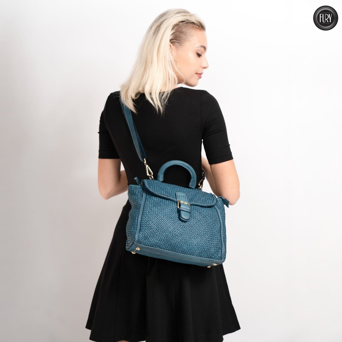 Borsa Camilla in pelle intrecciata