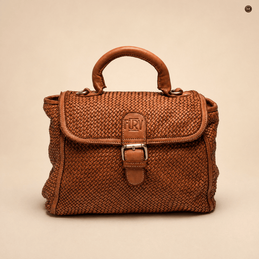 Borsa Camilla in pelle intrecciata
