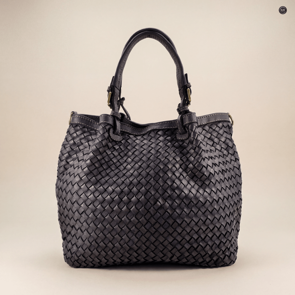 Borsa Caterina Lume in pelle intrecciata