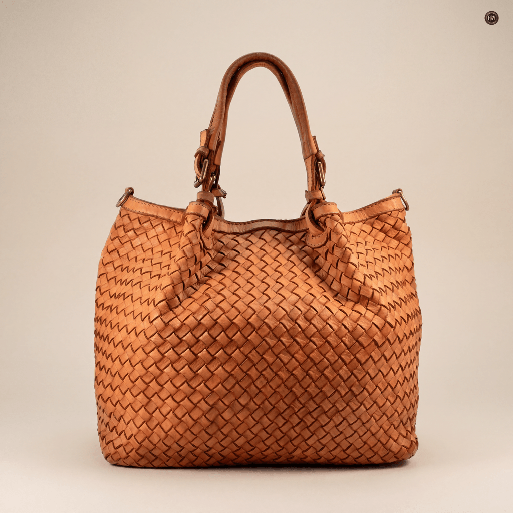 Borsa Caterina Lume in pelle intrecciata