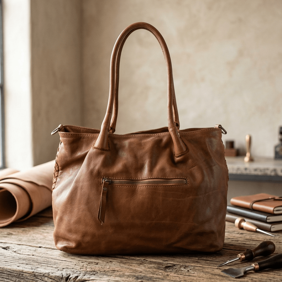 Borsa Caterina Riva in pelle intrecciata