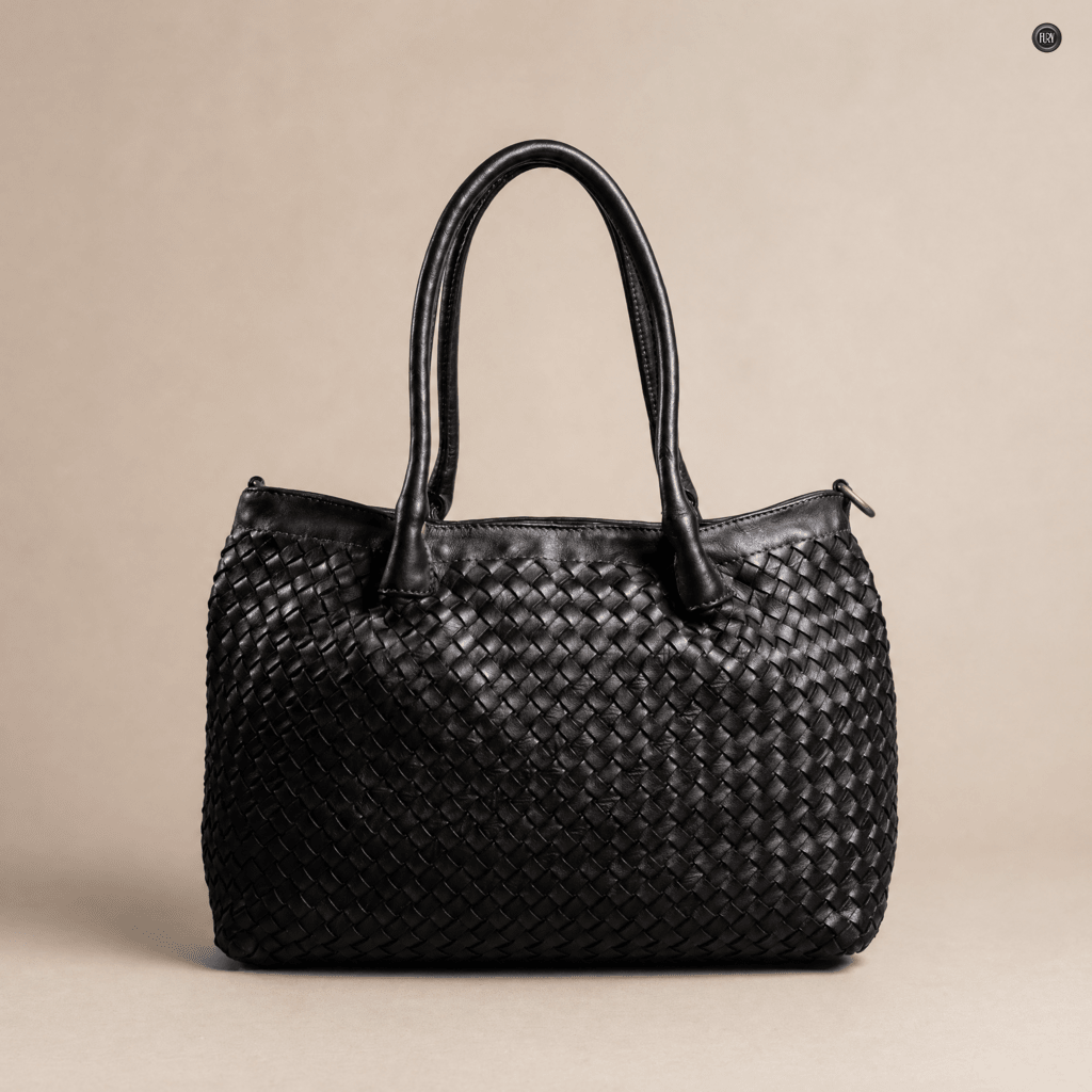 Borsa Caterina Riva in pelle intrecciata