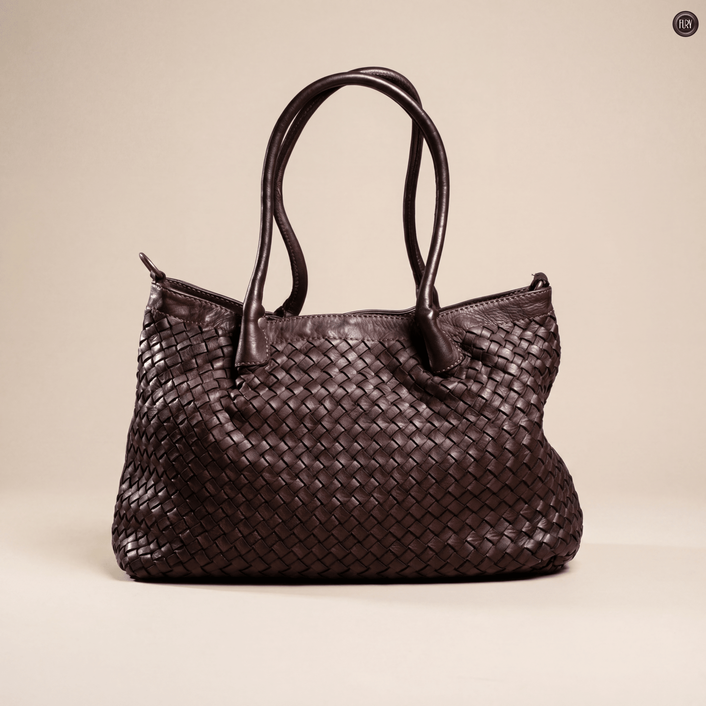 Borsa Caterina Riva in pelle intrecciata