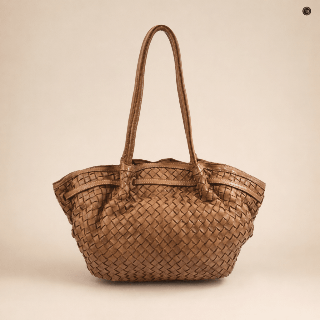 Borsa Cecilia in pelle intrecciata