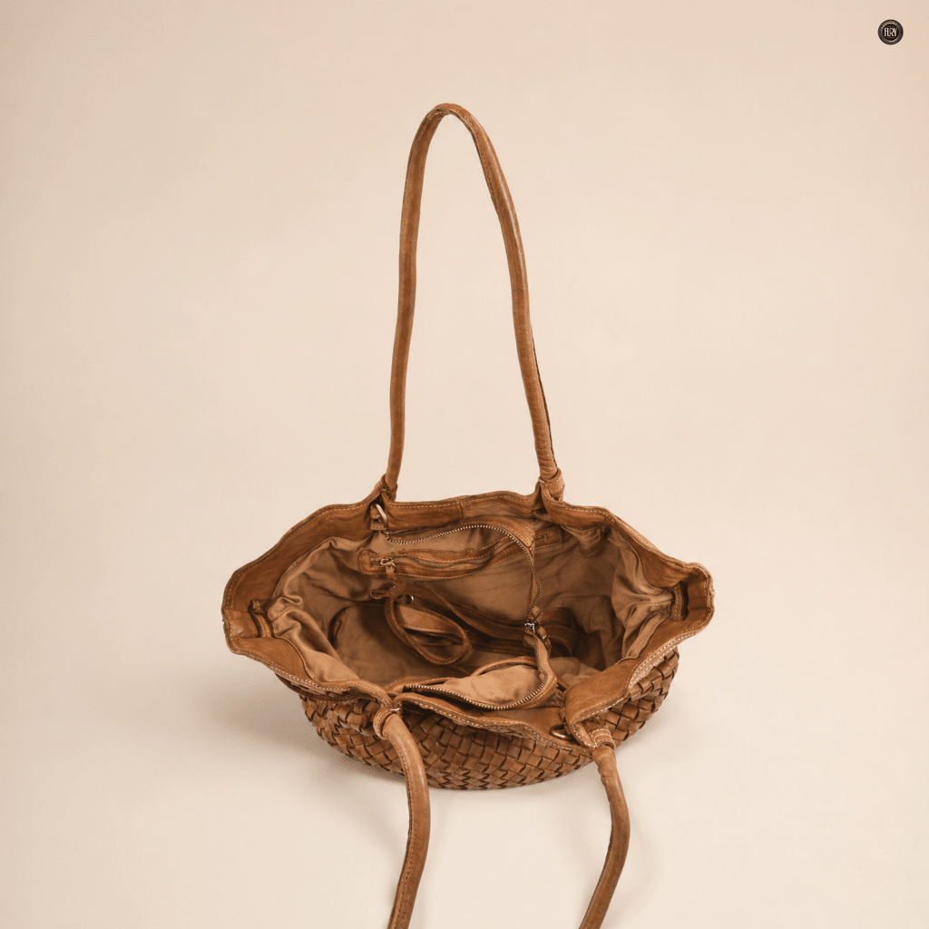 Borsa Cecilia in pelle intrecciata