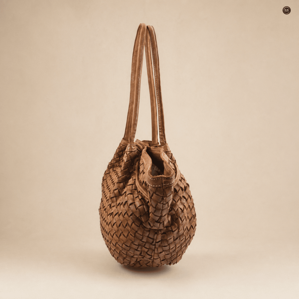 Borsa Cecilia in pelle intrecciata