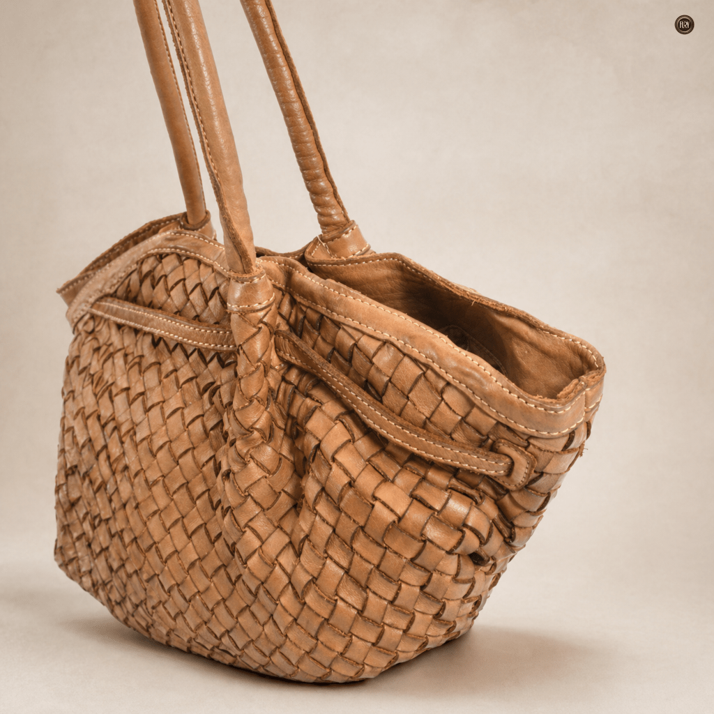 Borsa Cecilia in pelle intrecciata