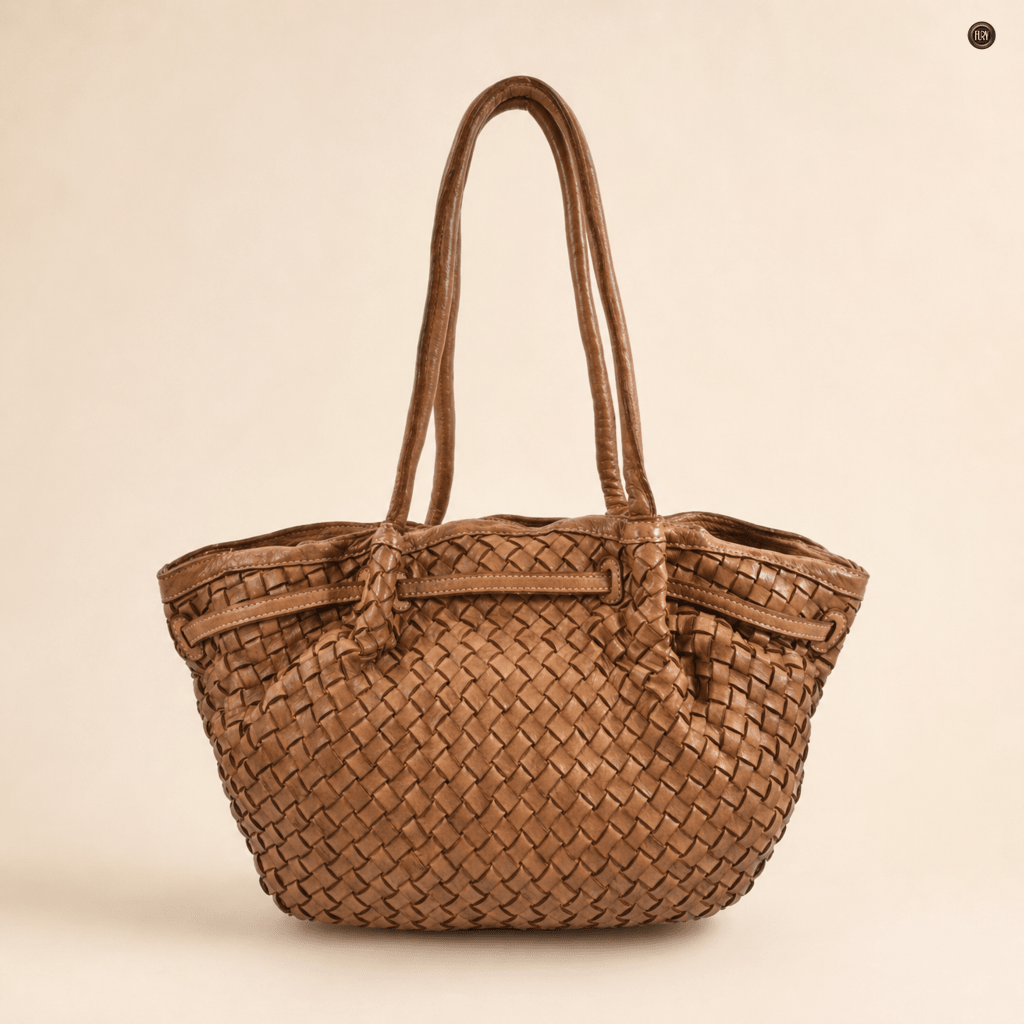 Borsa Cecilia in pelle intrecciata