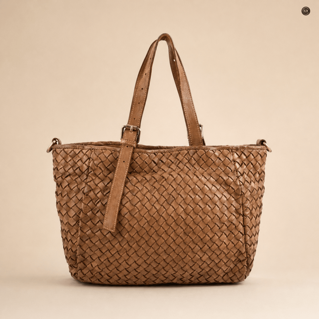 Borsa Costanza in pelle intrecciata