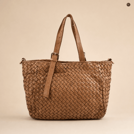 Borsa Costanza in pelle intrecciata