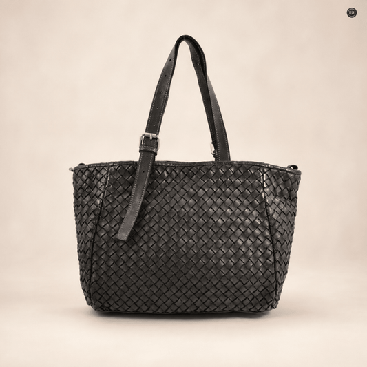 Borsa Costanza in pelle intrecciata