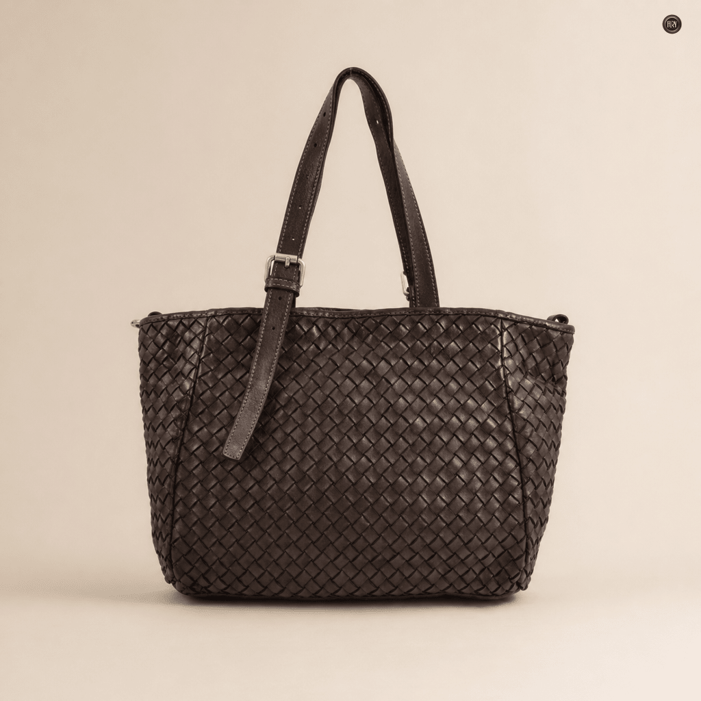 Borsa Costanza in pelle intrecciata