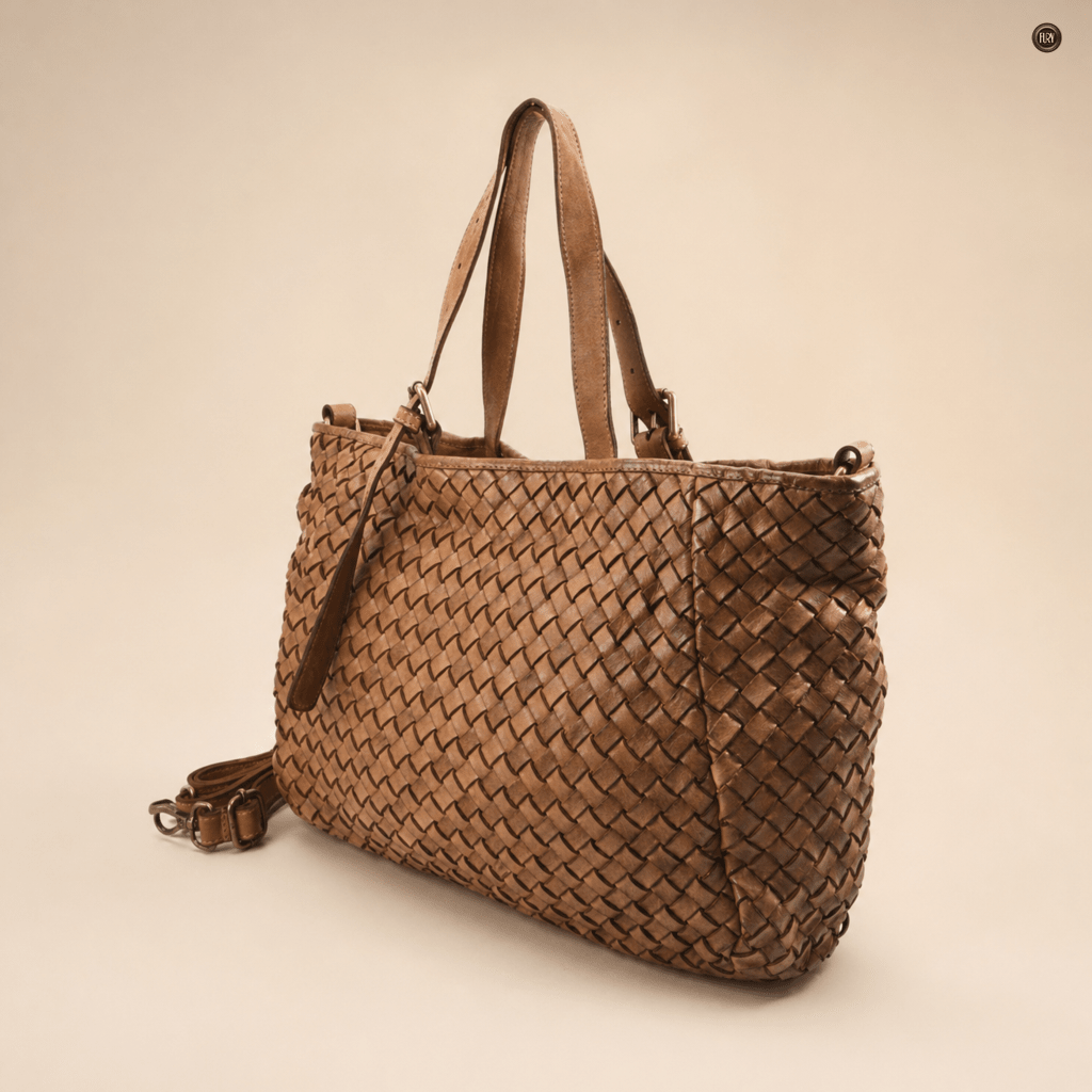 Borsa Costanza in pelle intrecciata