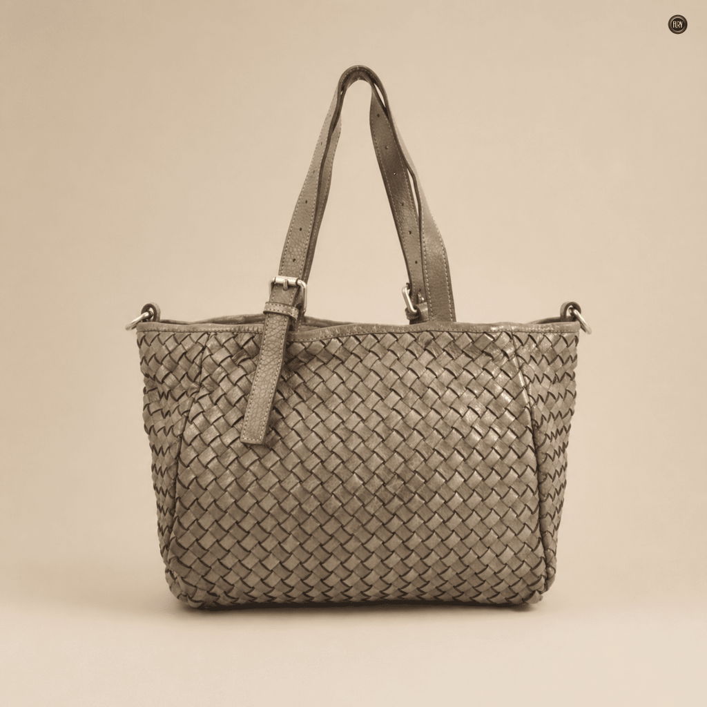 Borsa Costanza in pelle intrecciata