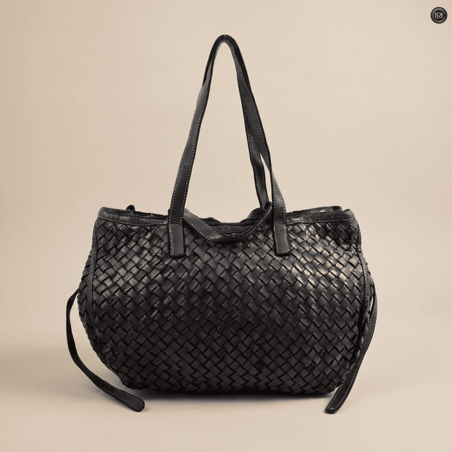 Borsa Flaminia in pelle intrecciata