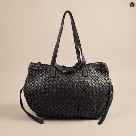 Borsa Flaminia in pelle intrecciata
