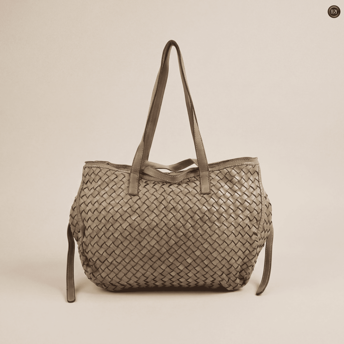 Borsa Flaminia in pelle intrecciata