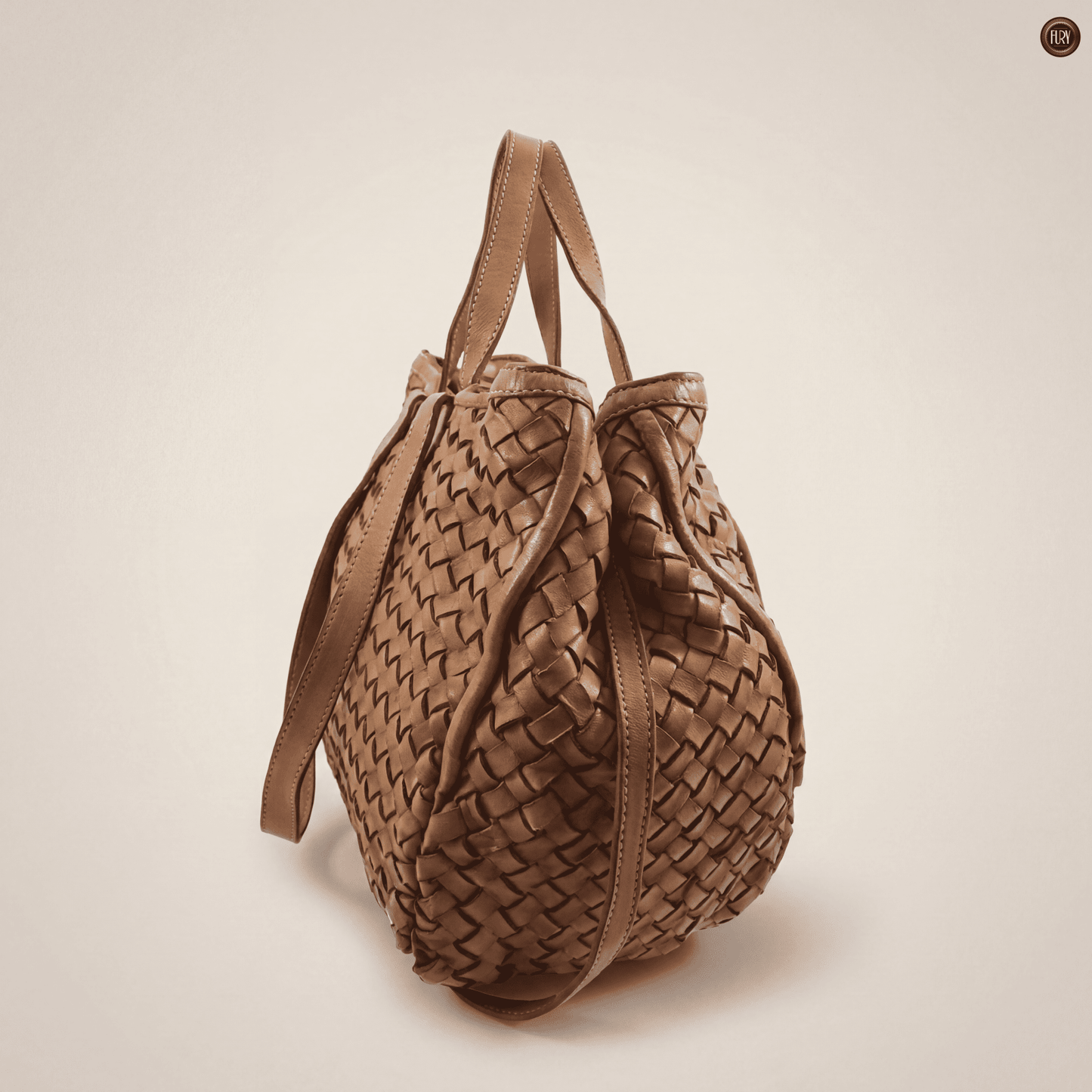 Borsa Flaminia in pelle intrecciata