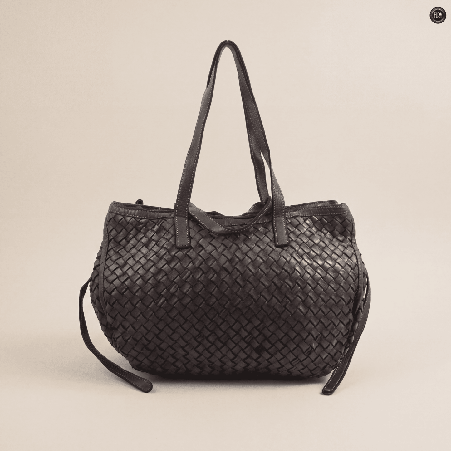 Borsa Flaminia in pelle intrecciata