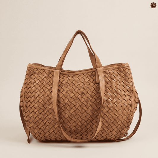 Borsa Flaminia in pelle intrecciata