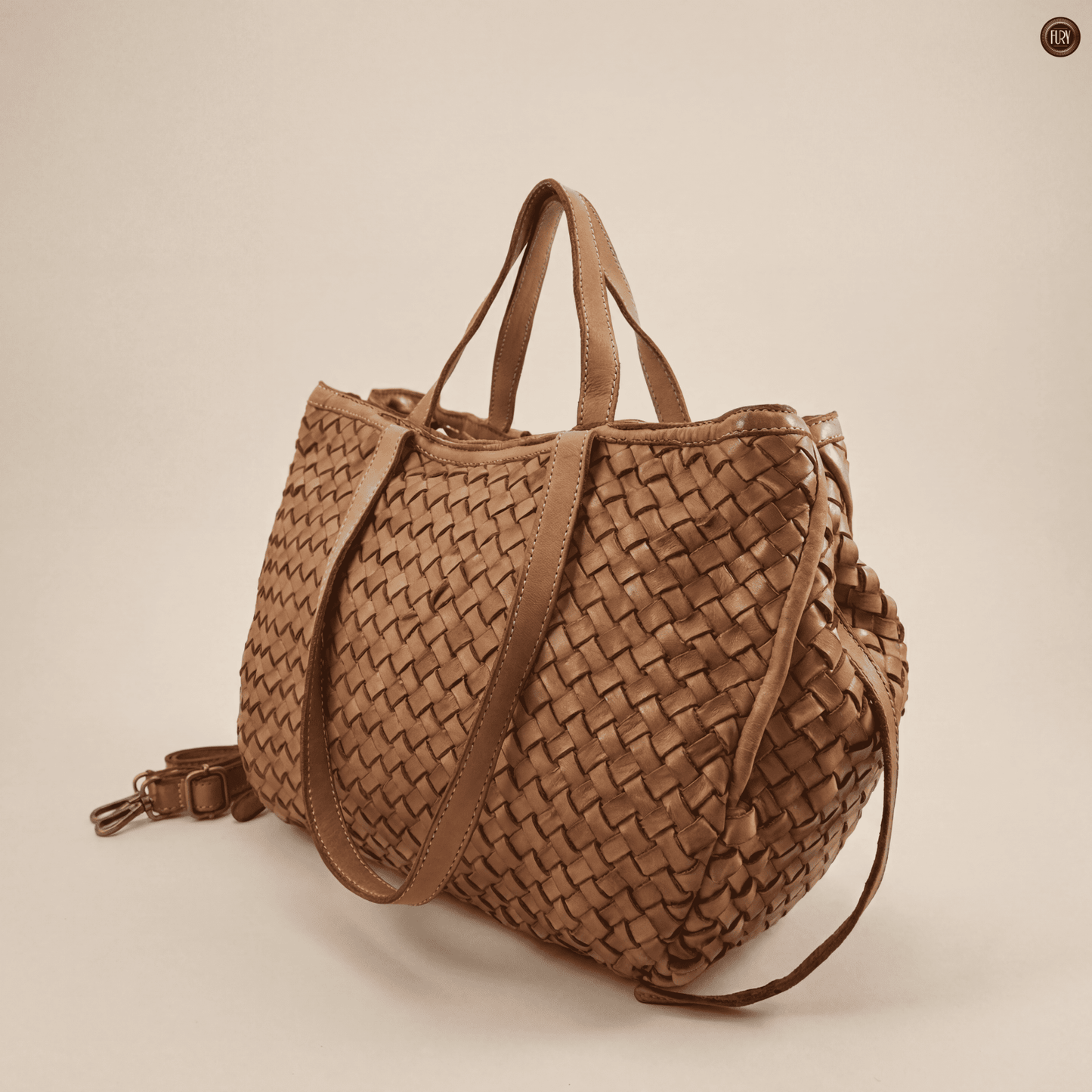 Borsa Flaminia in pelle intrecciata