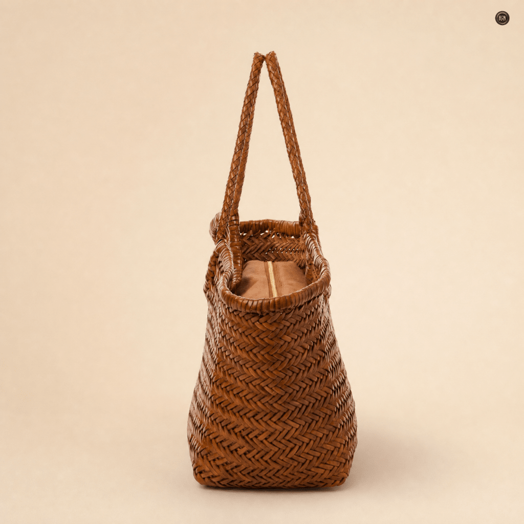 Borsa Gemma in pelle intrecciata