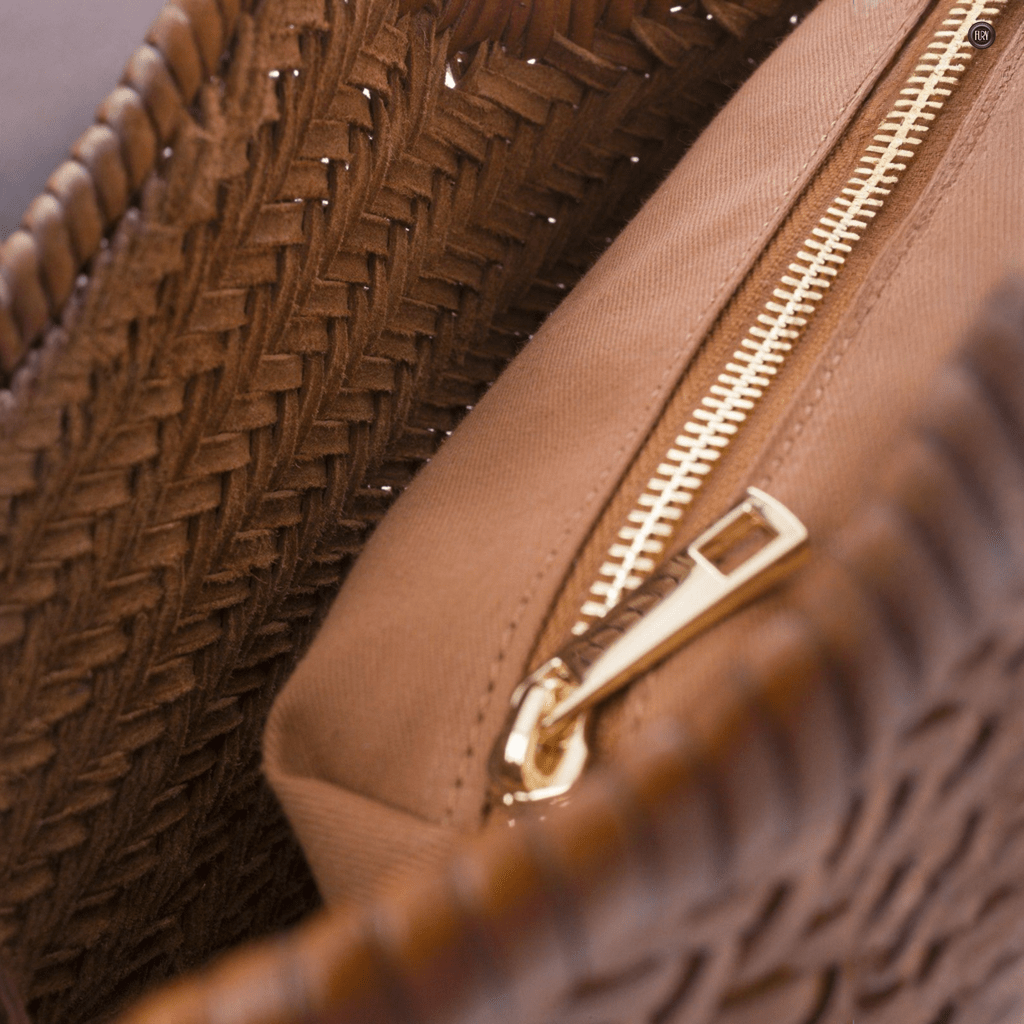 Borsa Gemma in pelle intrecciata