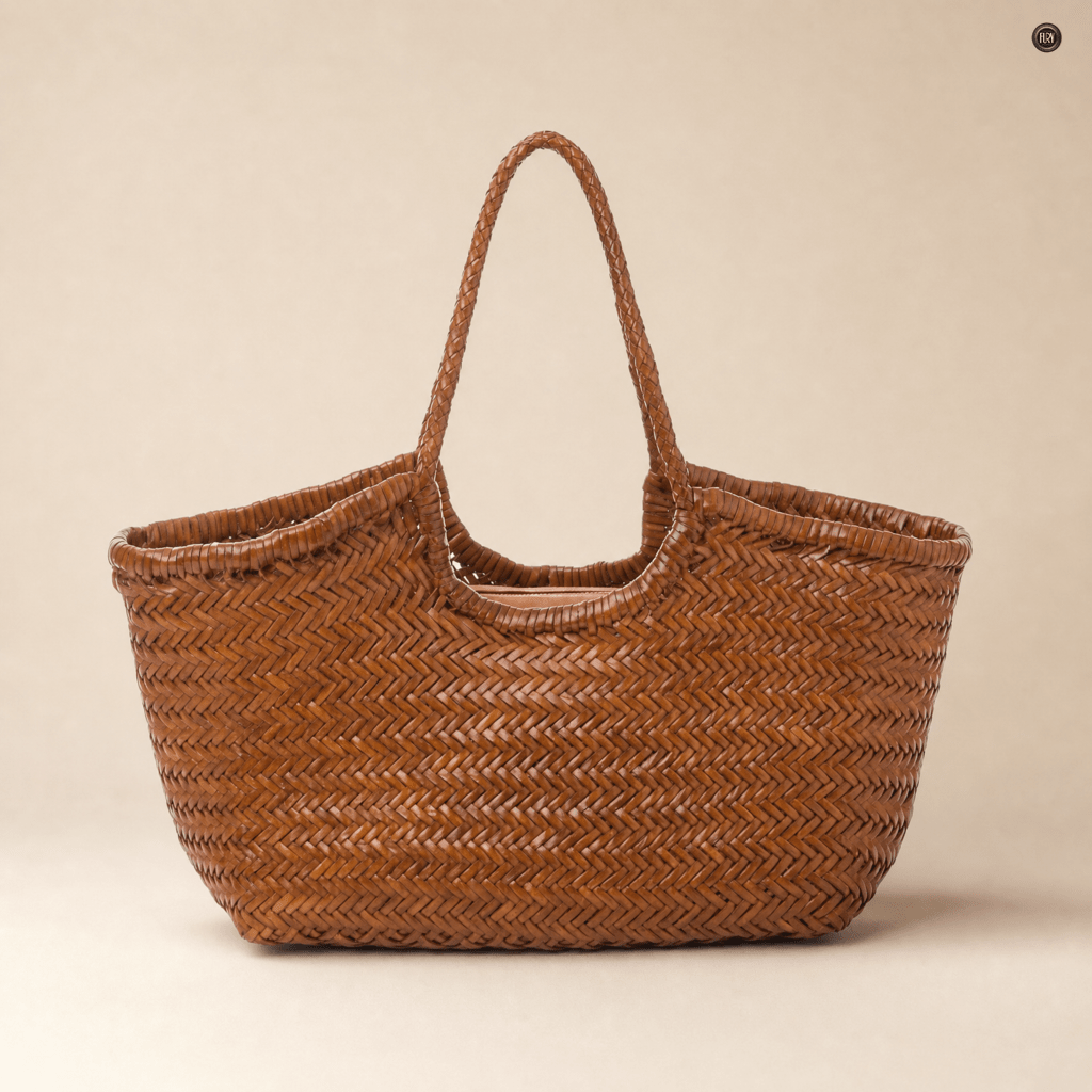 Borsa Gemma in pelle intrecciata