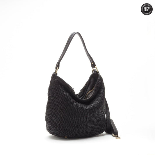 Borsa Linda in pelle intrecciata