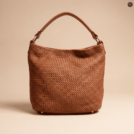 Borsa Linda in pelle intrecciata