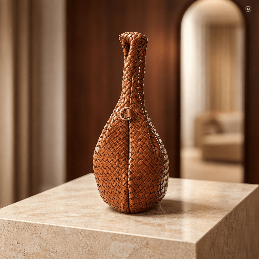 Borsa Livia in pelle intrecciata