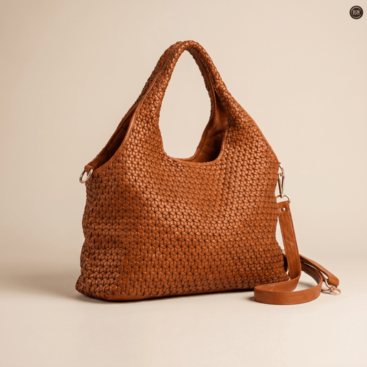 Borsa Mirella in pelle intrecciata