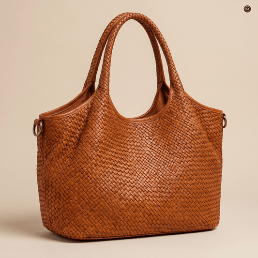 Borsa Nola Maxi in pelle intrecciata