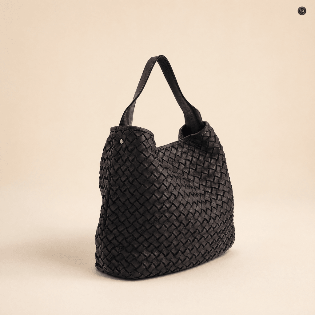Borsa Sibilla Maxi in pelle intrecciata