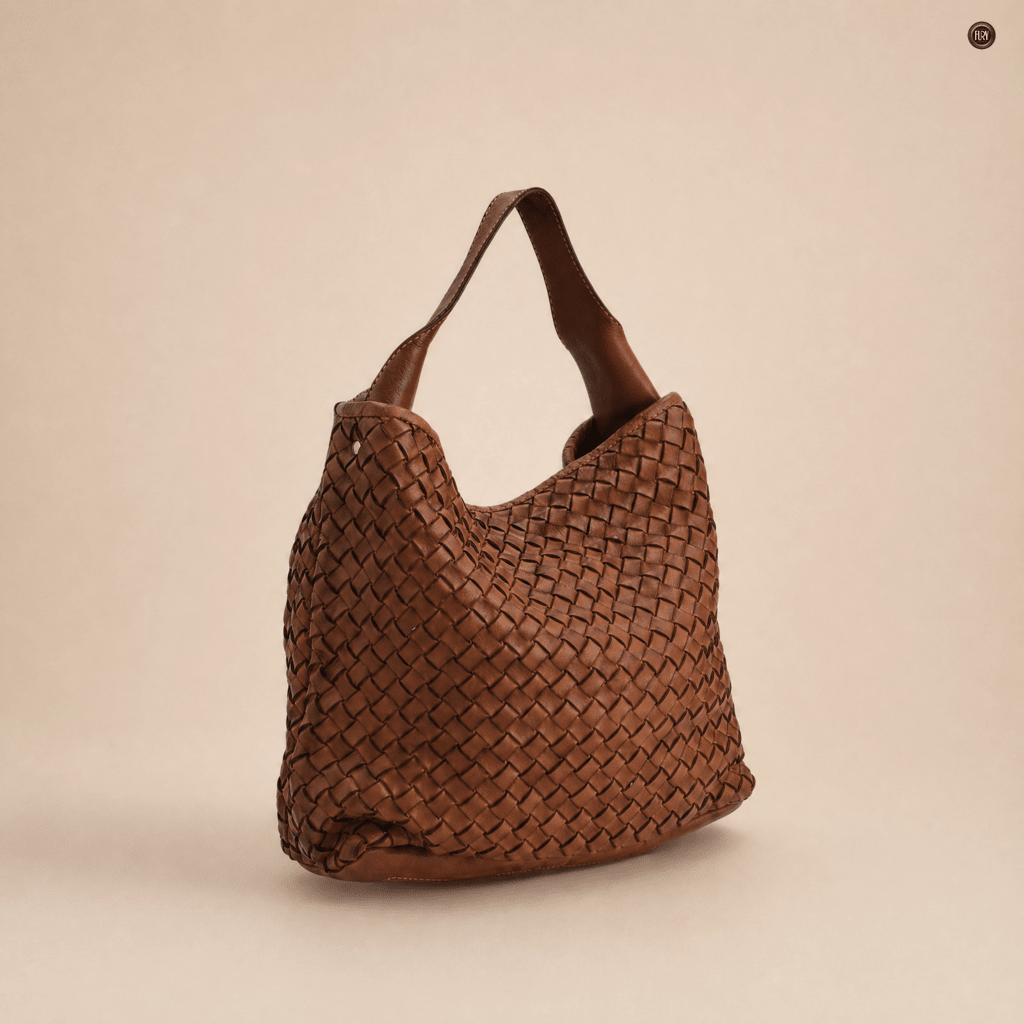 Borsa Sibilla Maxi in pelle intrecciata