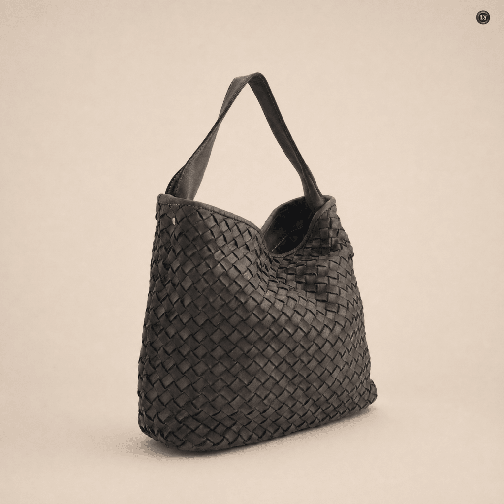 Borsa Sibilla Maxi in pelle intrecciata
