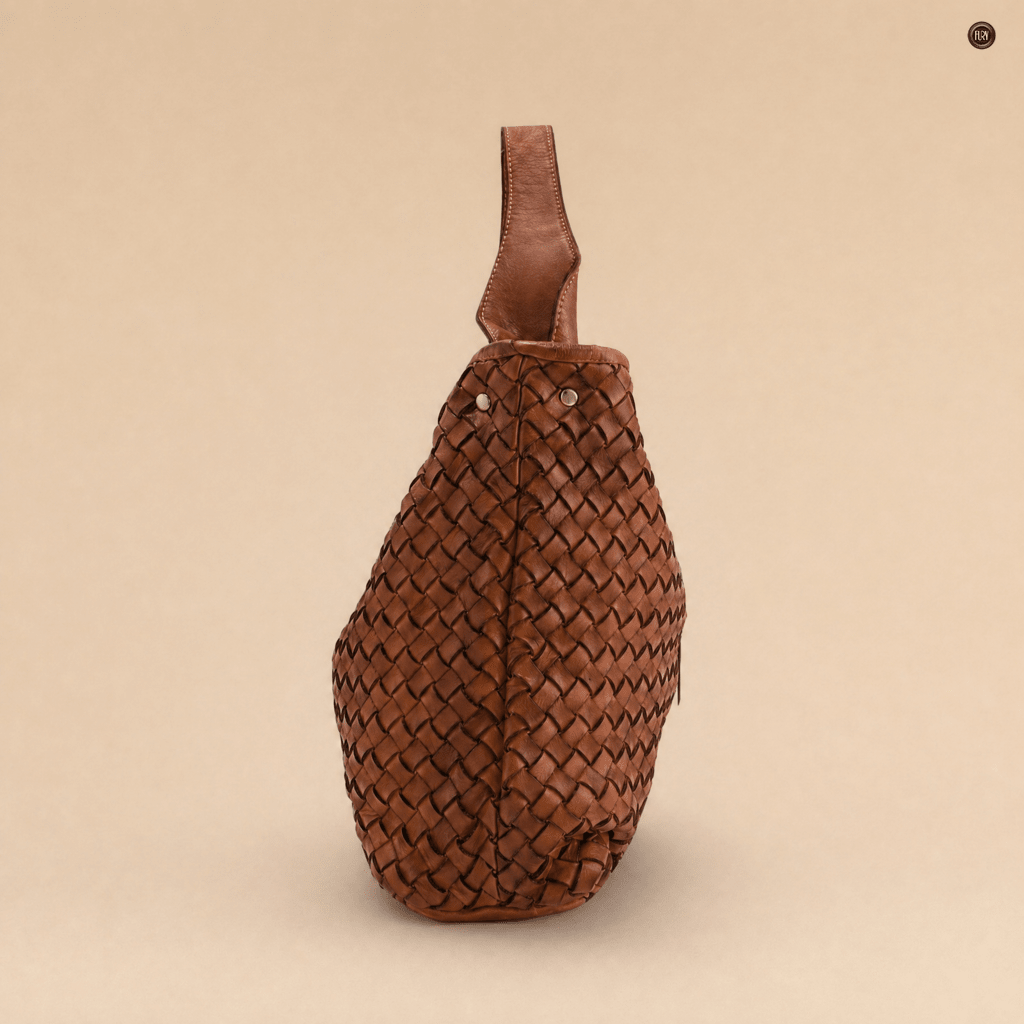 Borsa Sibilla Maxi in pelle intrecciata