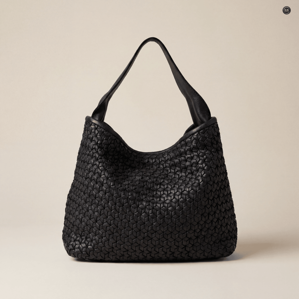 Borsa Tea maxi in pelle intrecciata