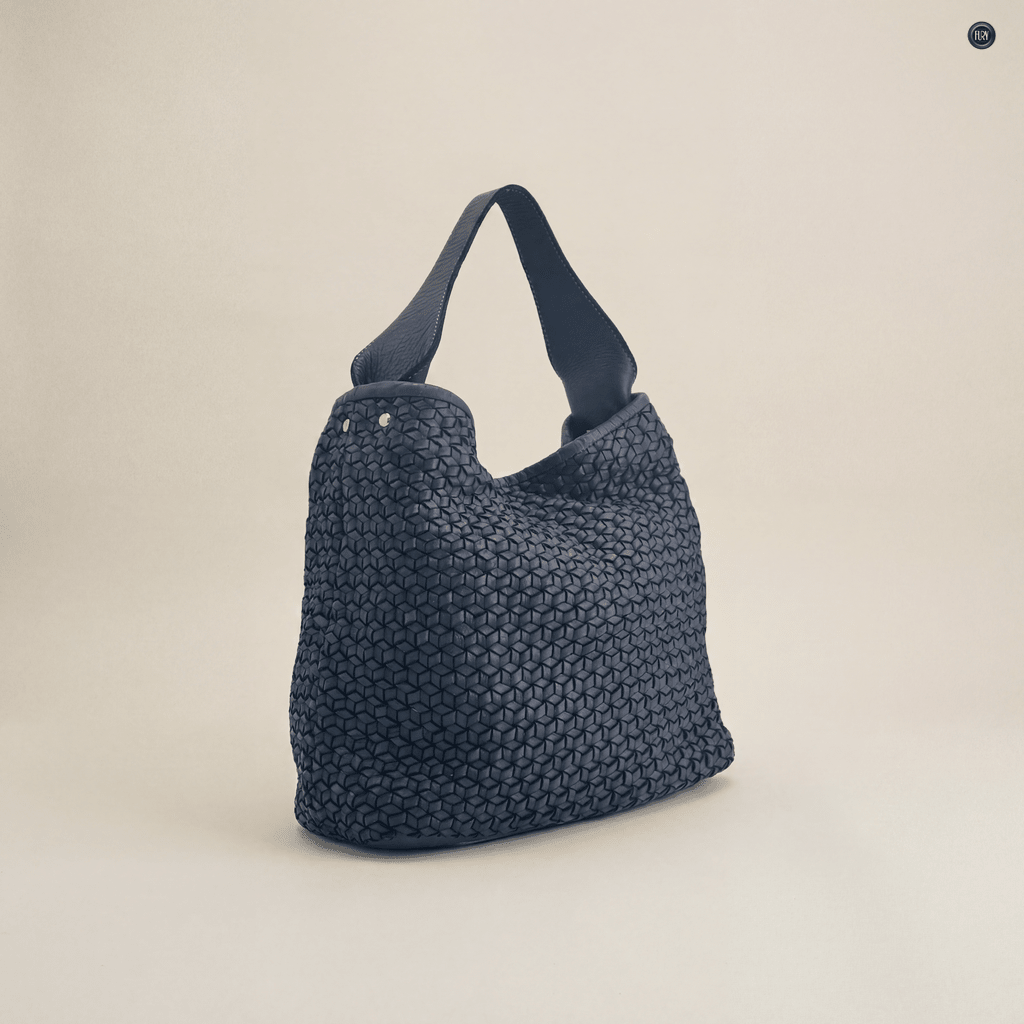 Borsa Tea maxi in pelle intrecciata