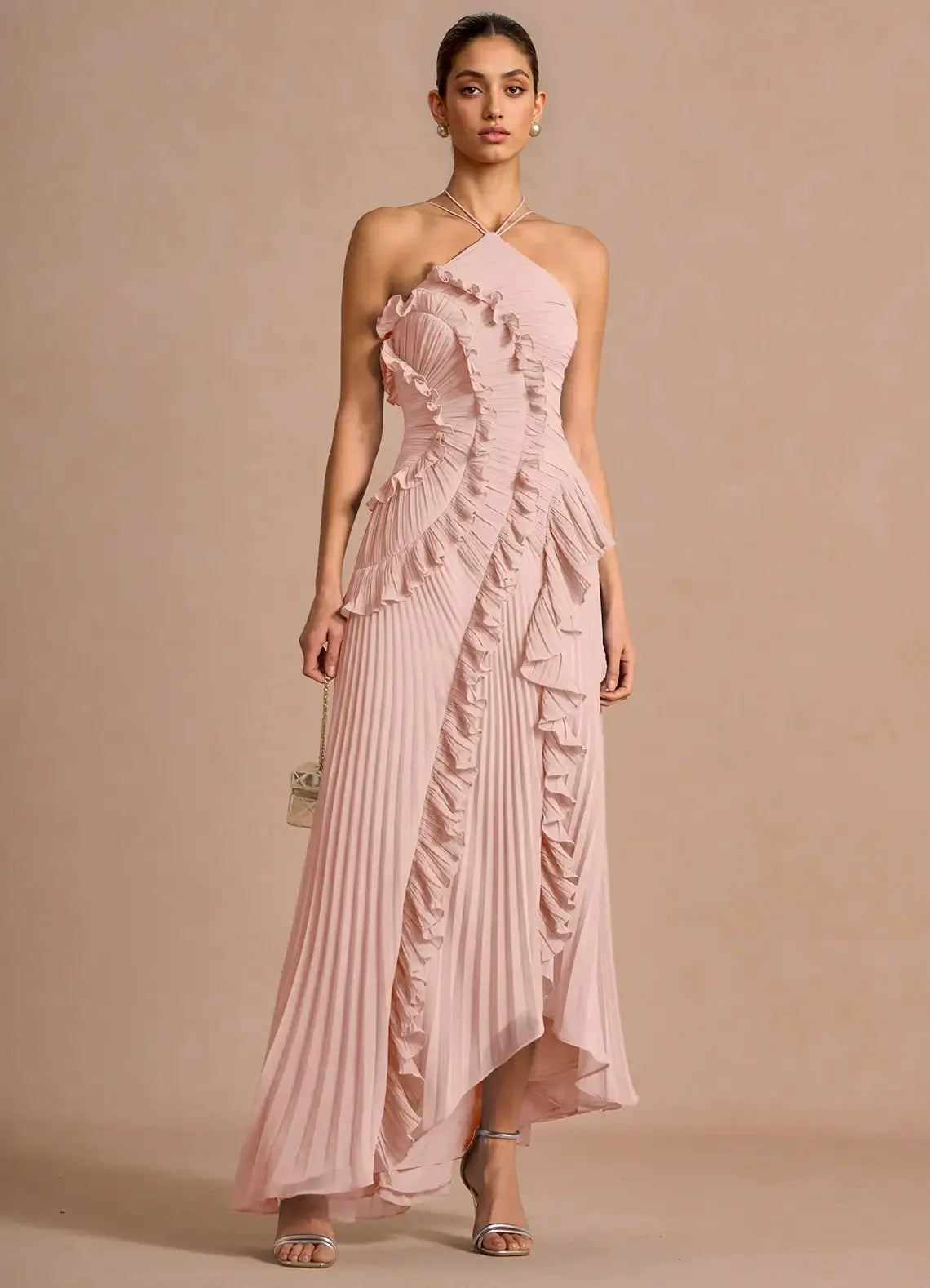 VESTIDO CON VOLANTES EN ESPIRAL - BAMBIA