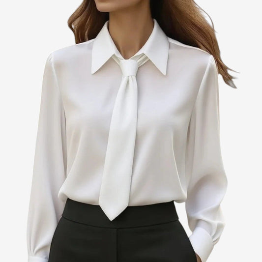 BLUSA FORMAL SATINADA - LUCRECIA