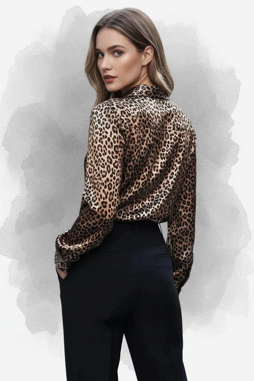 BLUSA CON ESTAMPADO DE LEOPARDO | MILENE