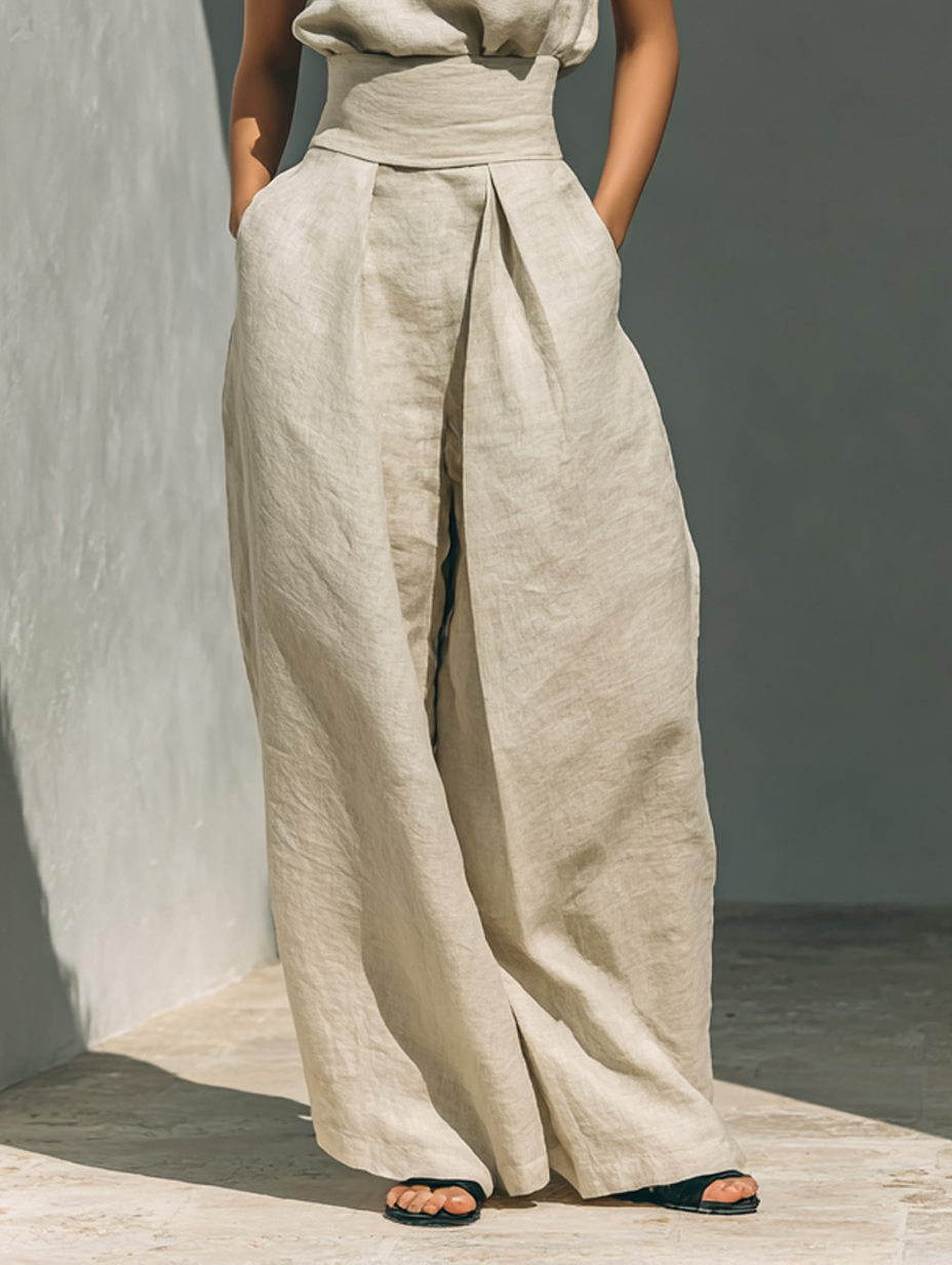 CONJUNTO MINIMALISTA DE BLUSA SIN MANGAS | ATHENEA