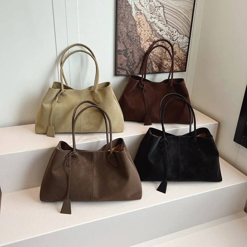 BOLSO DE HOMBRO DE ANTE SINTÉTICO - ZIDRA