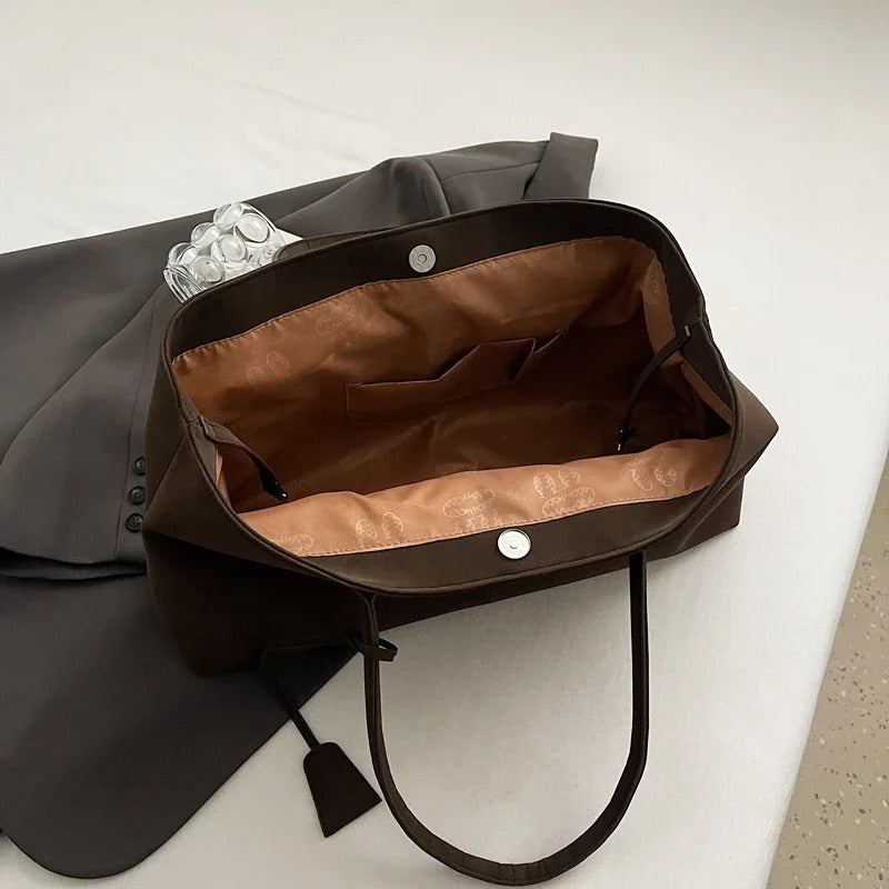 BOLSO DE HOMBRO DE ANTE SINTÉTICO - ZIDRA