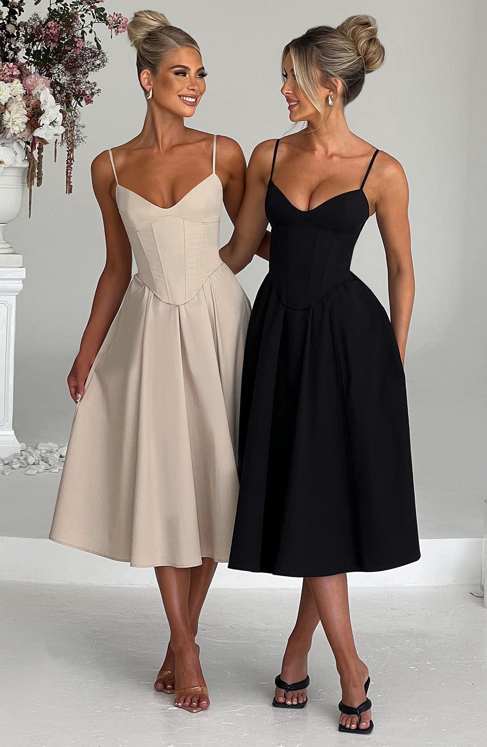ELEGANTE VESTIDO MIDI ESTILO CORSÉ - RAJAT