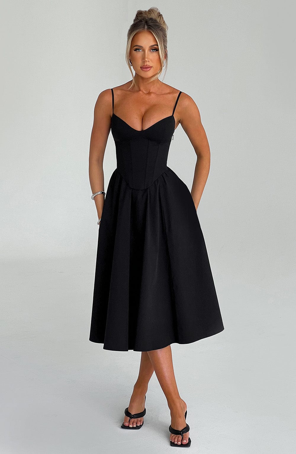 ELEGANTE VESTIDO MIDI ESTILO CORSÉ - RAJAT