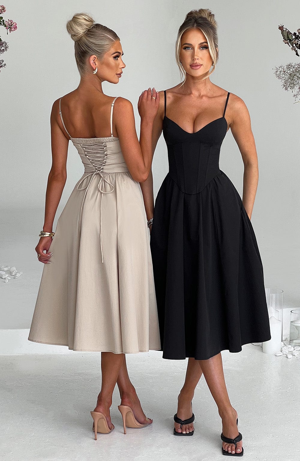 ELEGANTE VESTIDO MIDI ESTILO CORSÉ - RAJAT